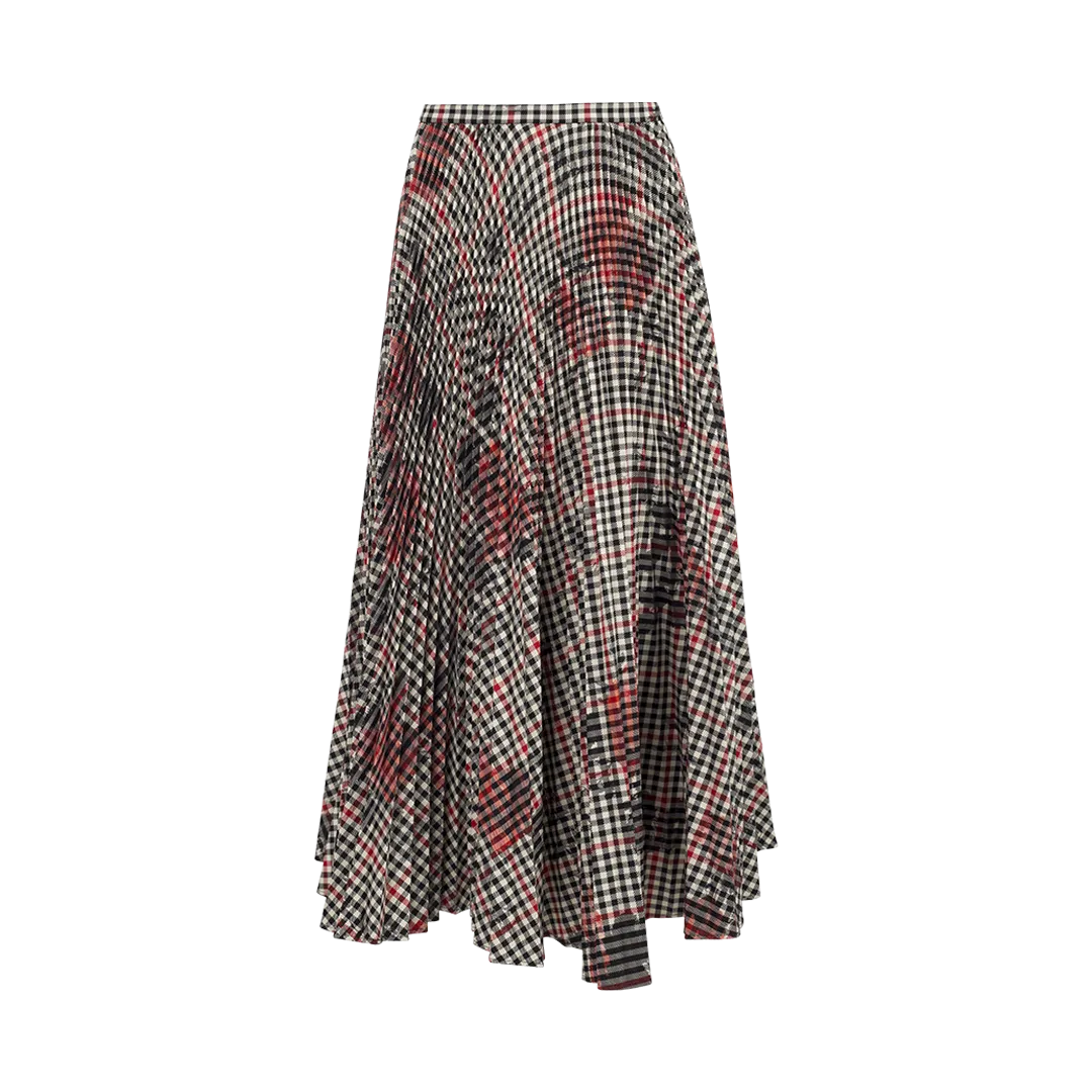 Checked Midi Skirt