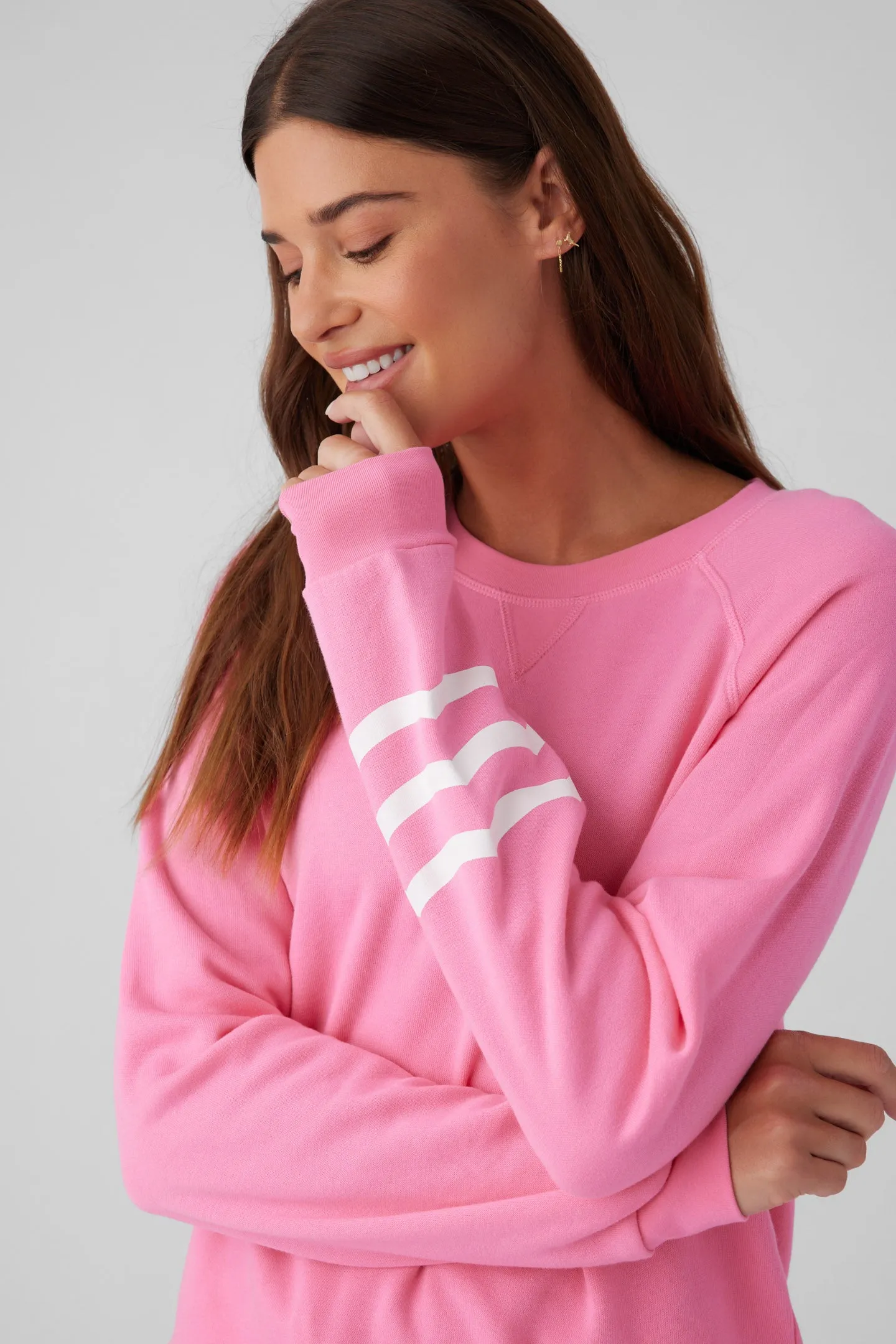 Coastal Waves Pullover - Punk Pink