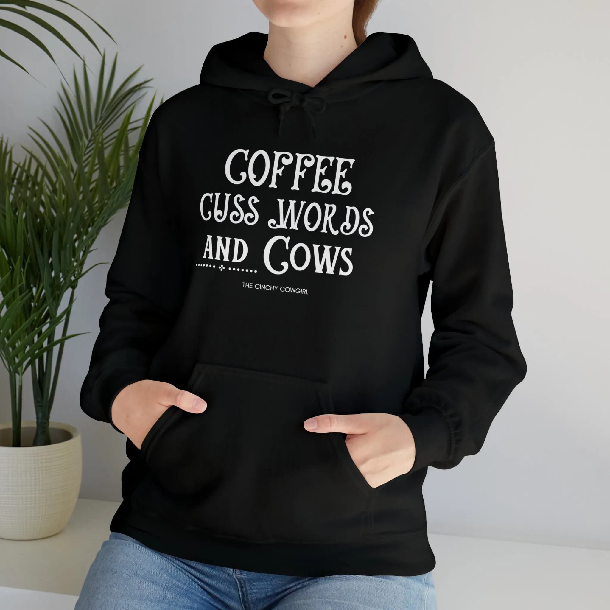 Coffee Cuss Words Cows Hoodie