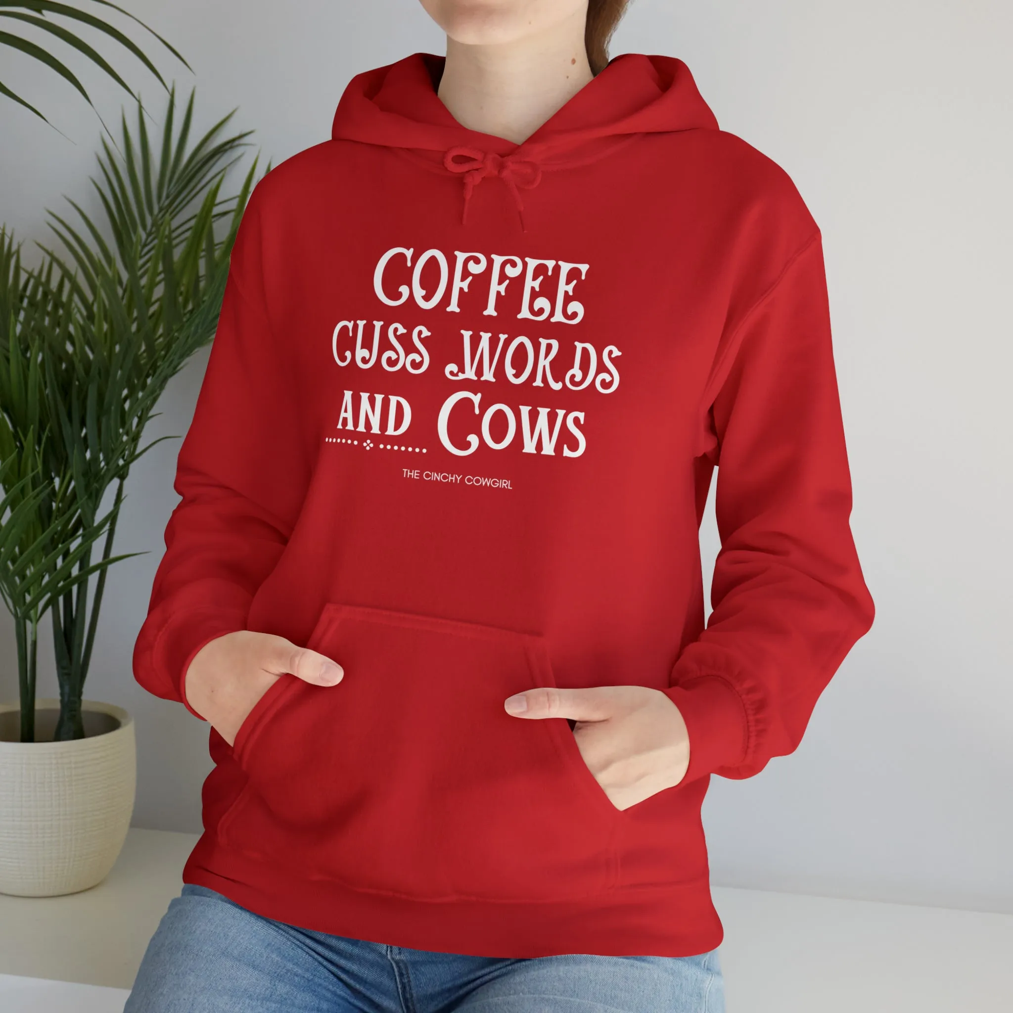 Coffee Cuss Words Cows Hoodie