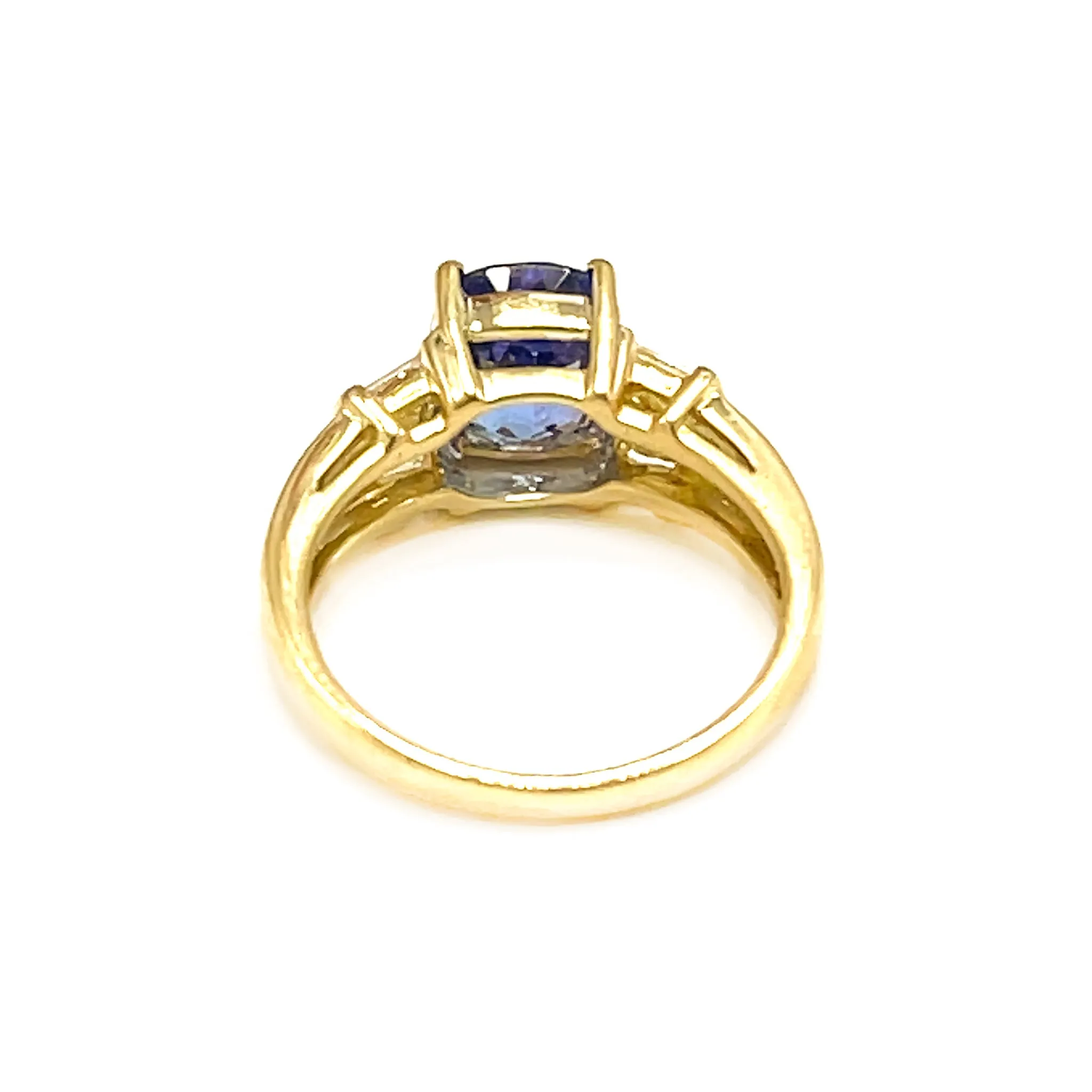 Cushion Cut Sapphire & Diamond Ring