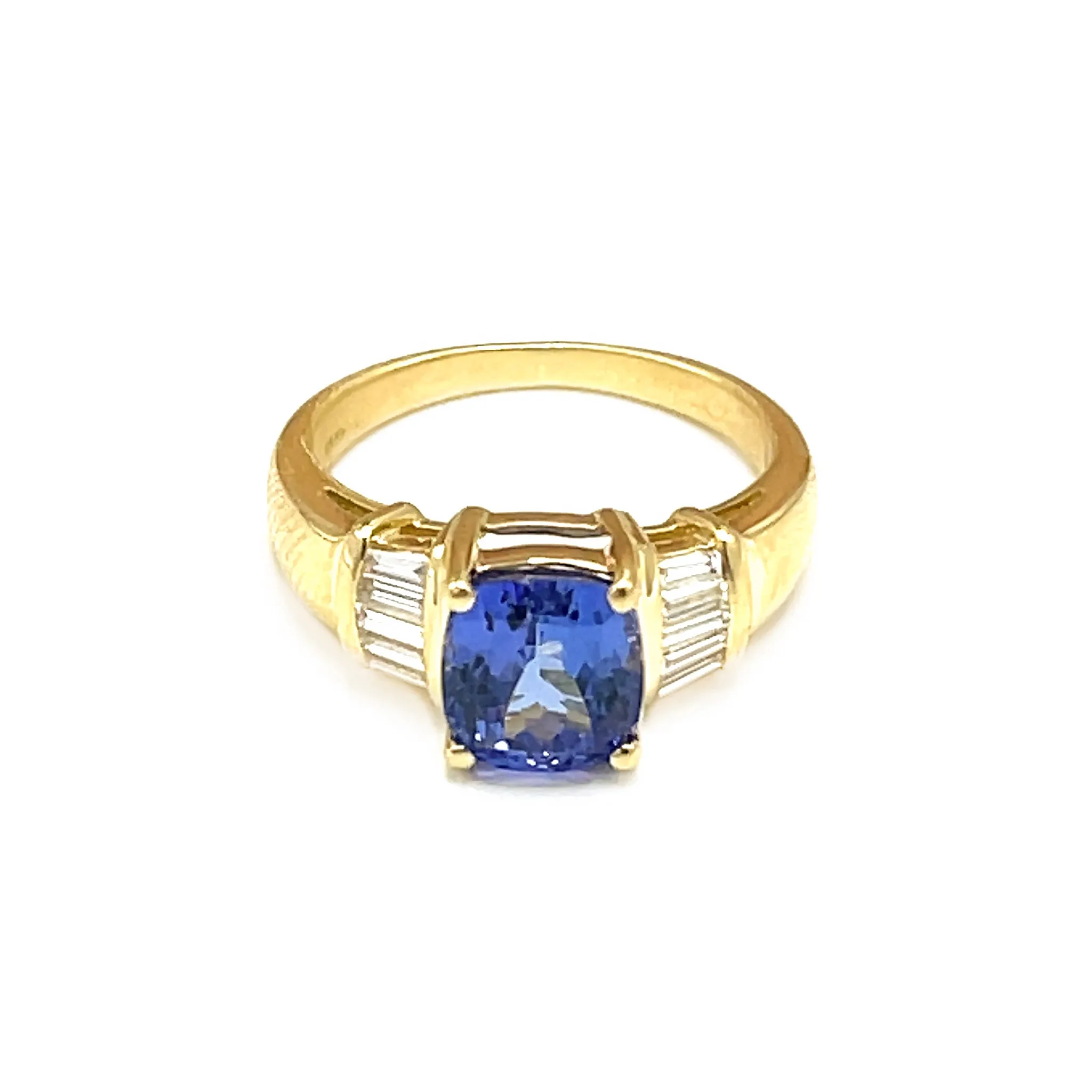 Cushion Cut Sapphire & Diamond Ring