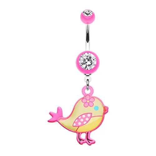 Cute Tweety Bird Belly Rings