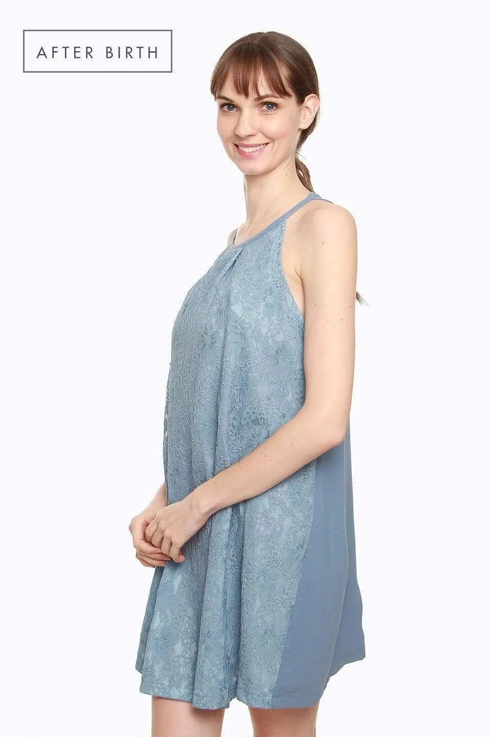 Cydney Maternity Dress Pigeon Blue