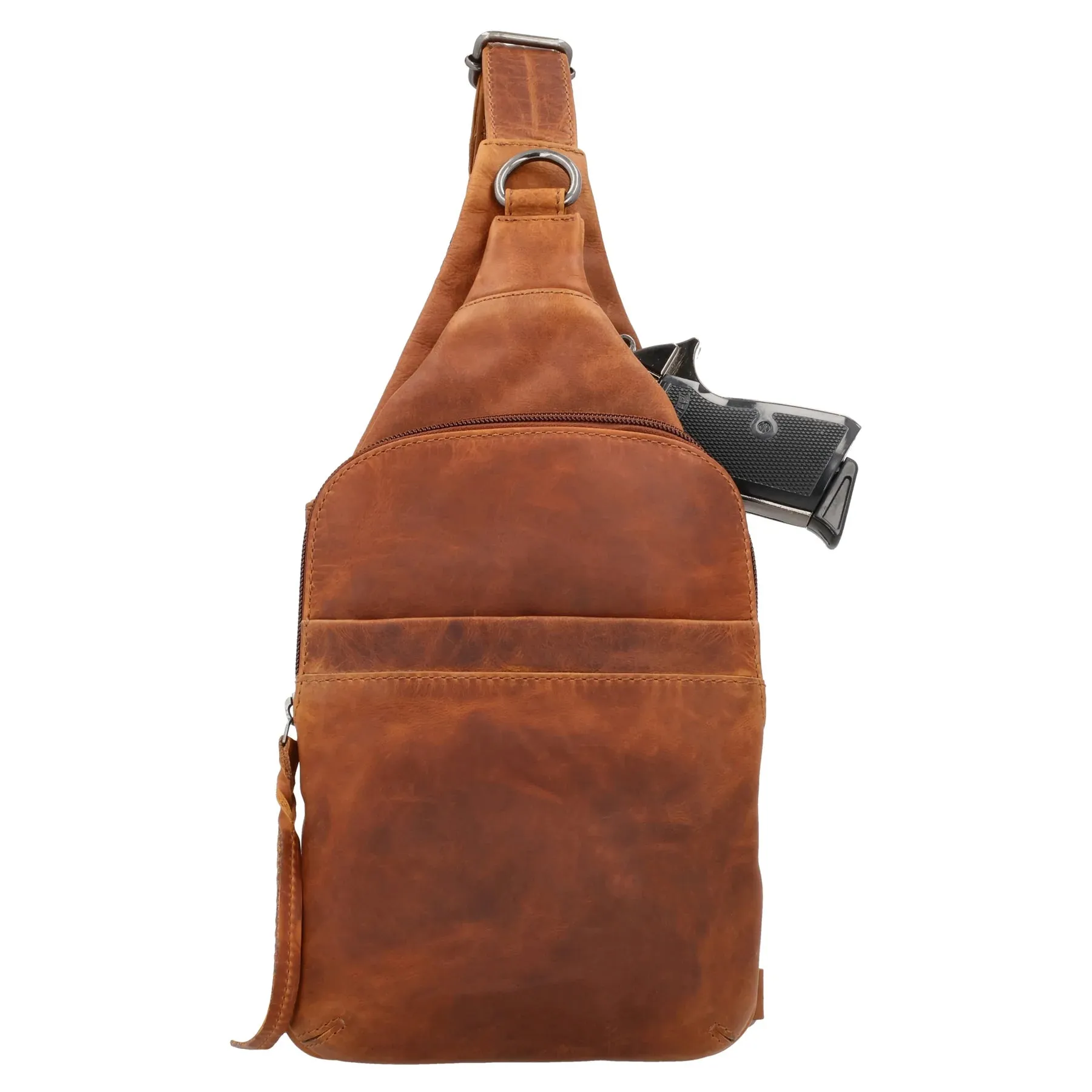 Dakota Leather Concealed Carry Sling Bag