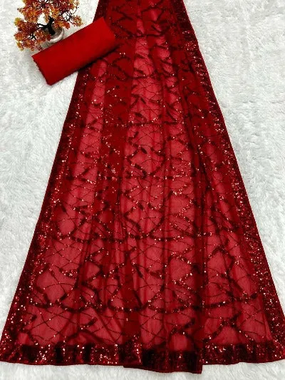 Designer Georgette Bollywood Inspired  Sequins Work  Saree