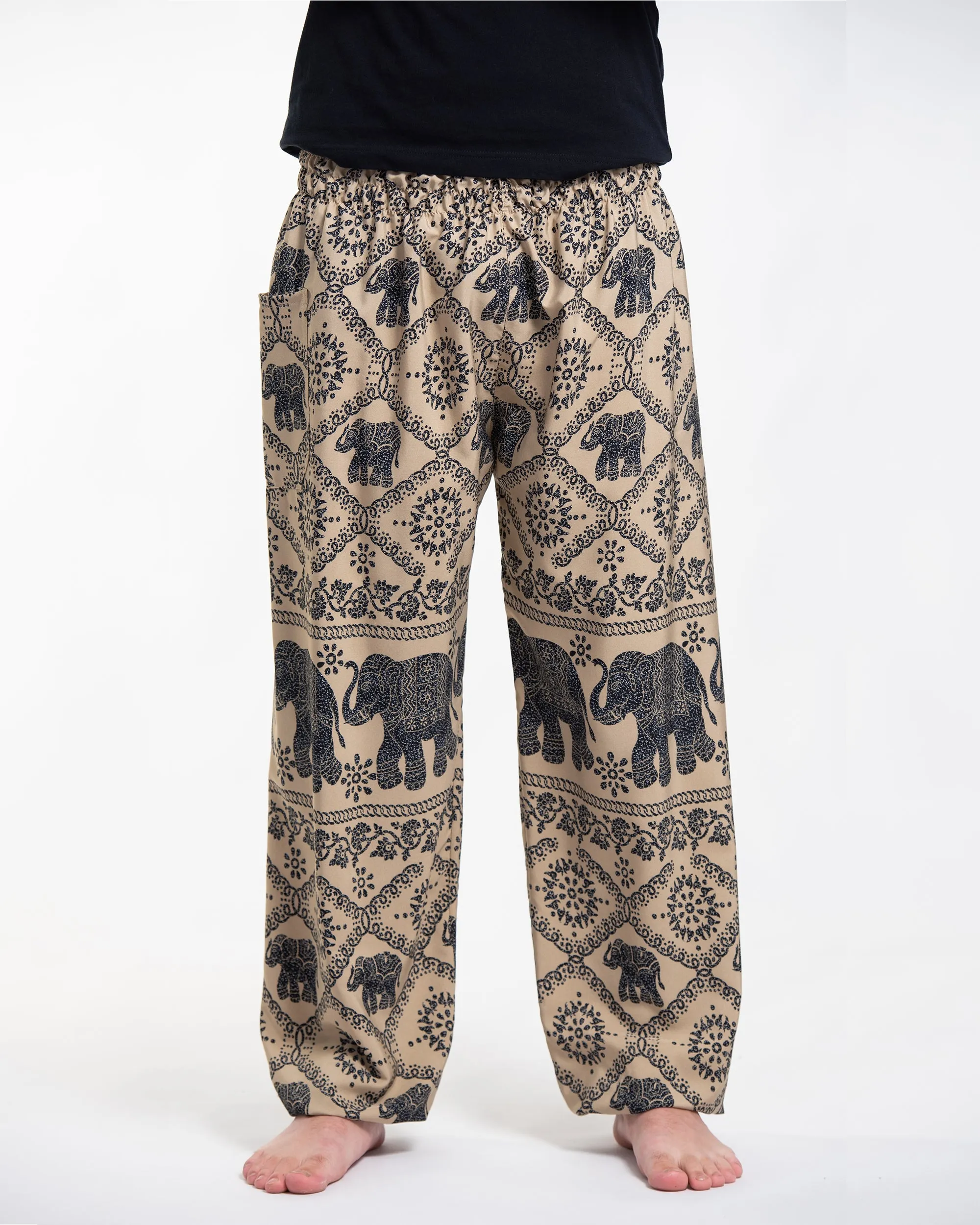 Diamond Elephant Tall Harem Pants in Gold