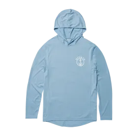 Early Boater Long Sleeve Hooded Surf Shirt - Coastal Blue