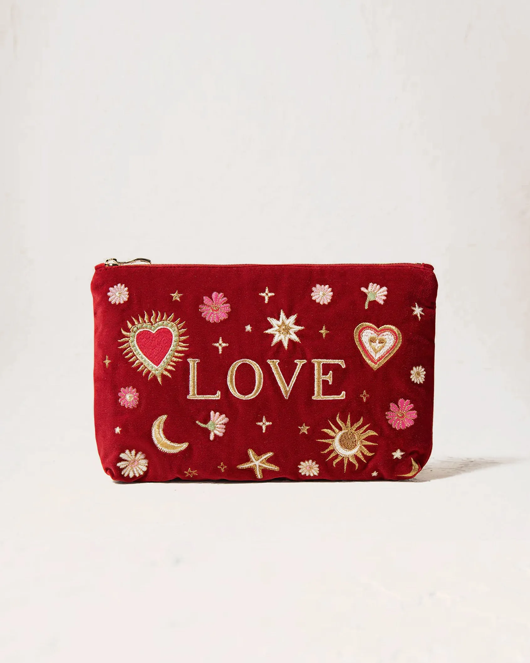 Elizabeth Scarlett LOVE velvet pouch