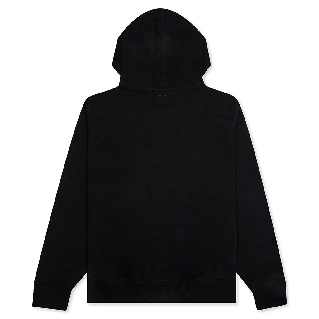 Embroidered Hoodie - Black