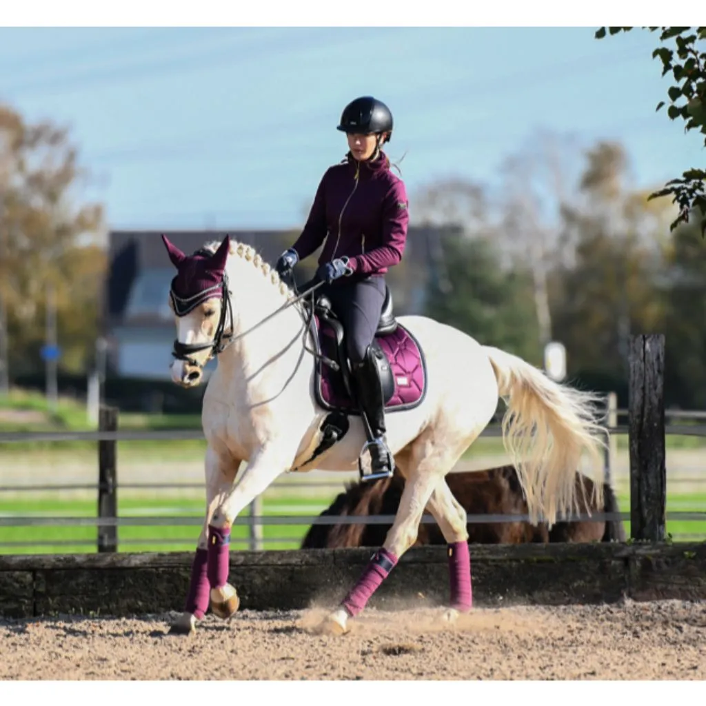 Equestrian Stockholm Bonnet Purple Gold