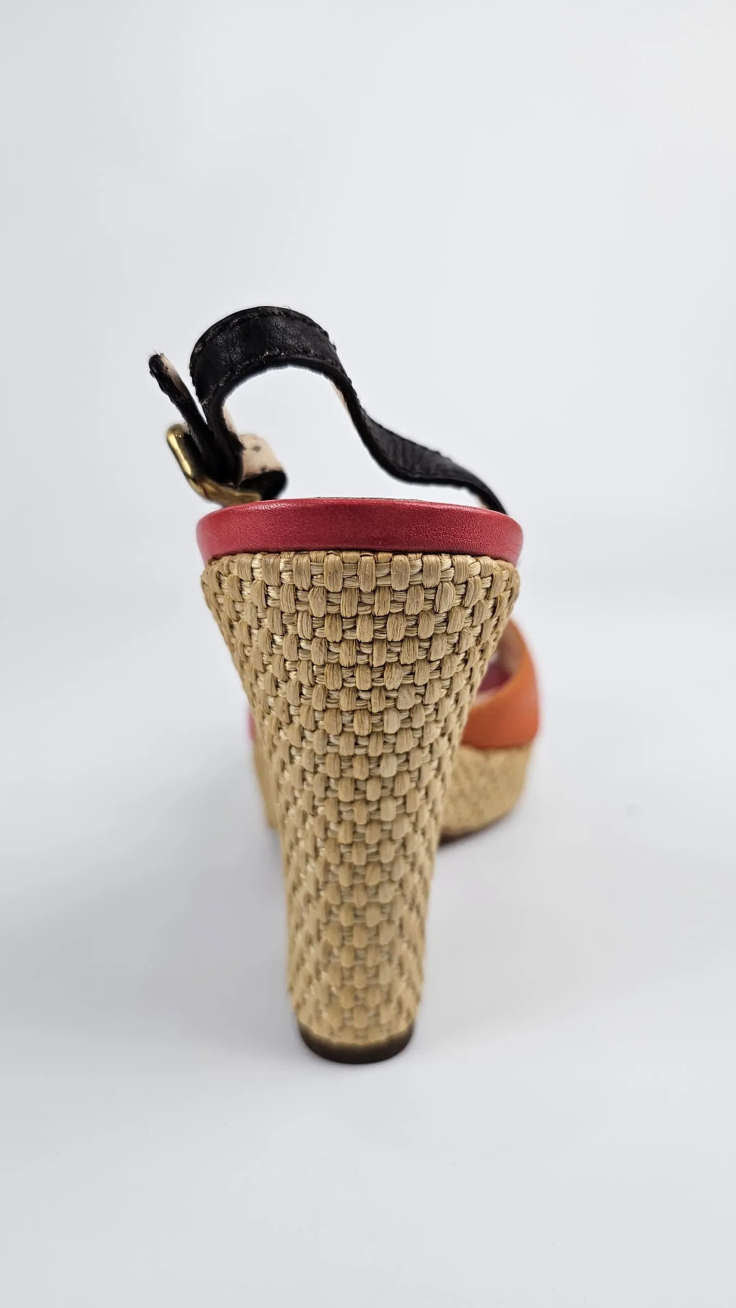 Espadrille 80 Wedge Sandals in Burnt Orange/Pink