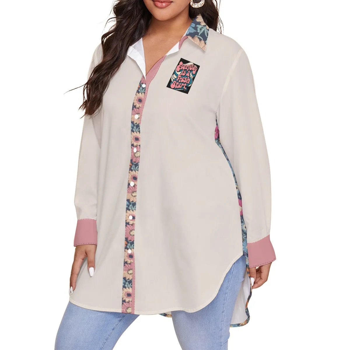 Everyday is a Fresh start Women's Shirt (Plus Size) AOP