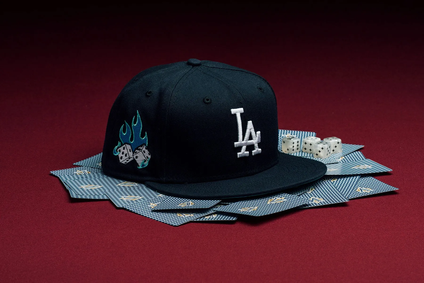 Feature x New Era Flaming Dice 59FIFTY Fitted - Los Angeles Dodgers