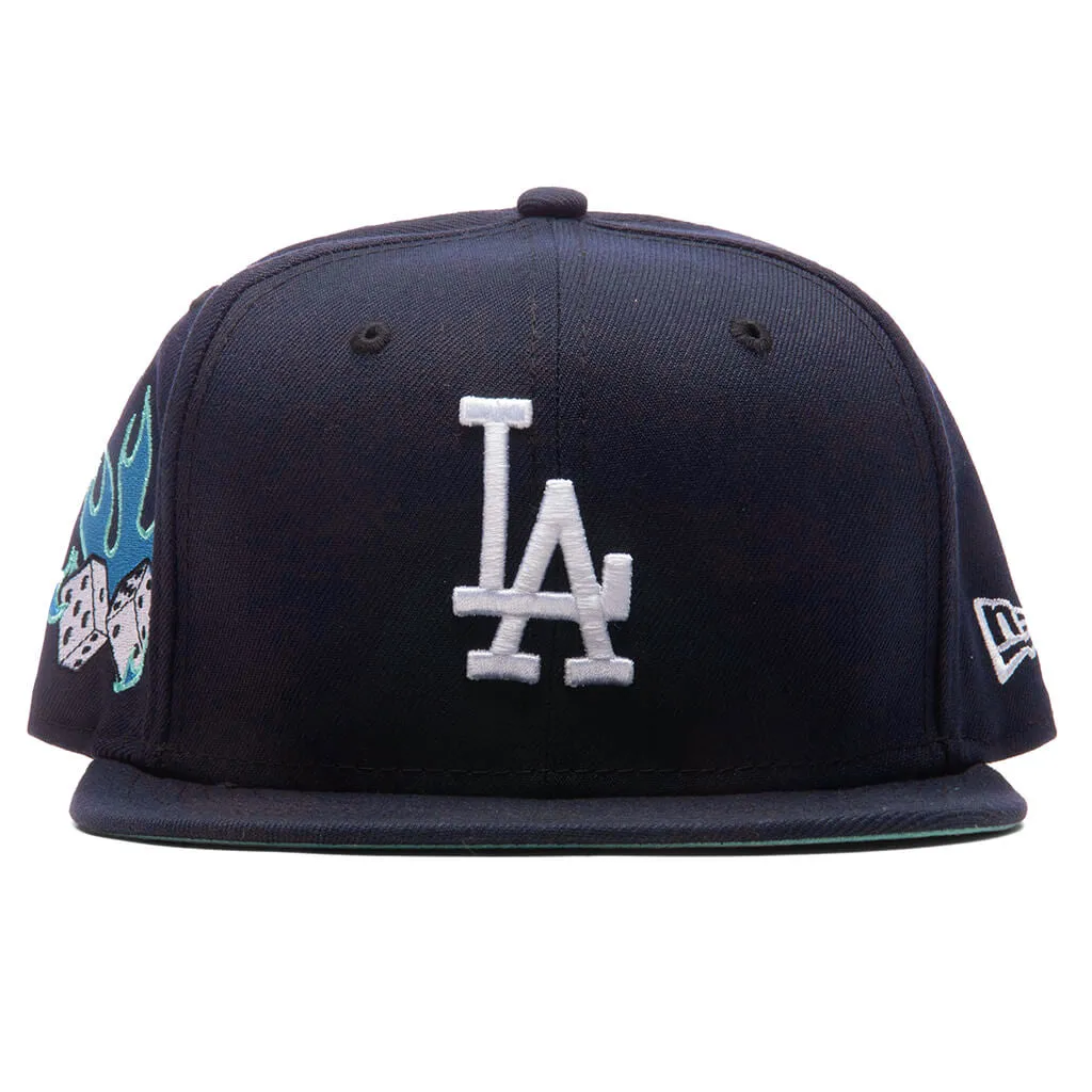 Feature x New Era Flaming Dice 59FIFTY Fitted - Los Angeles Dodgers