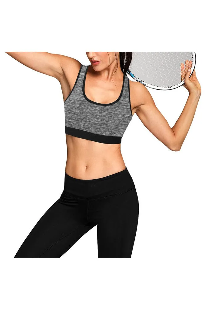 Fibrous Gray Sports Bra