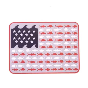 Fish USA Flag Simply Southern Card Decal Sticker