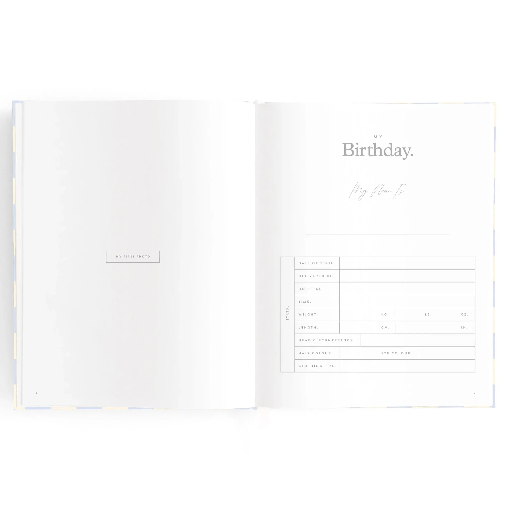 Fox & Fallow - Baby Book Blue Check