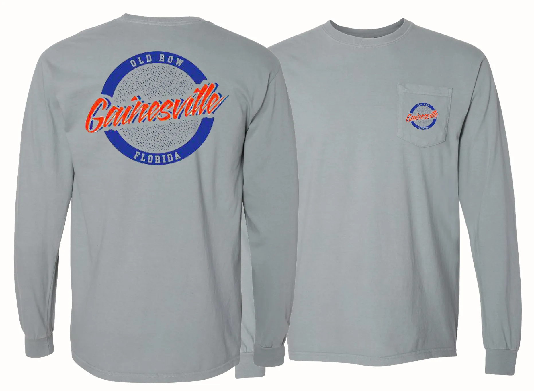 Gainesville, FL Longsleeve Pocket Tee (Grey)