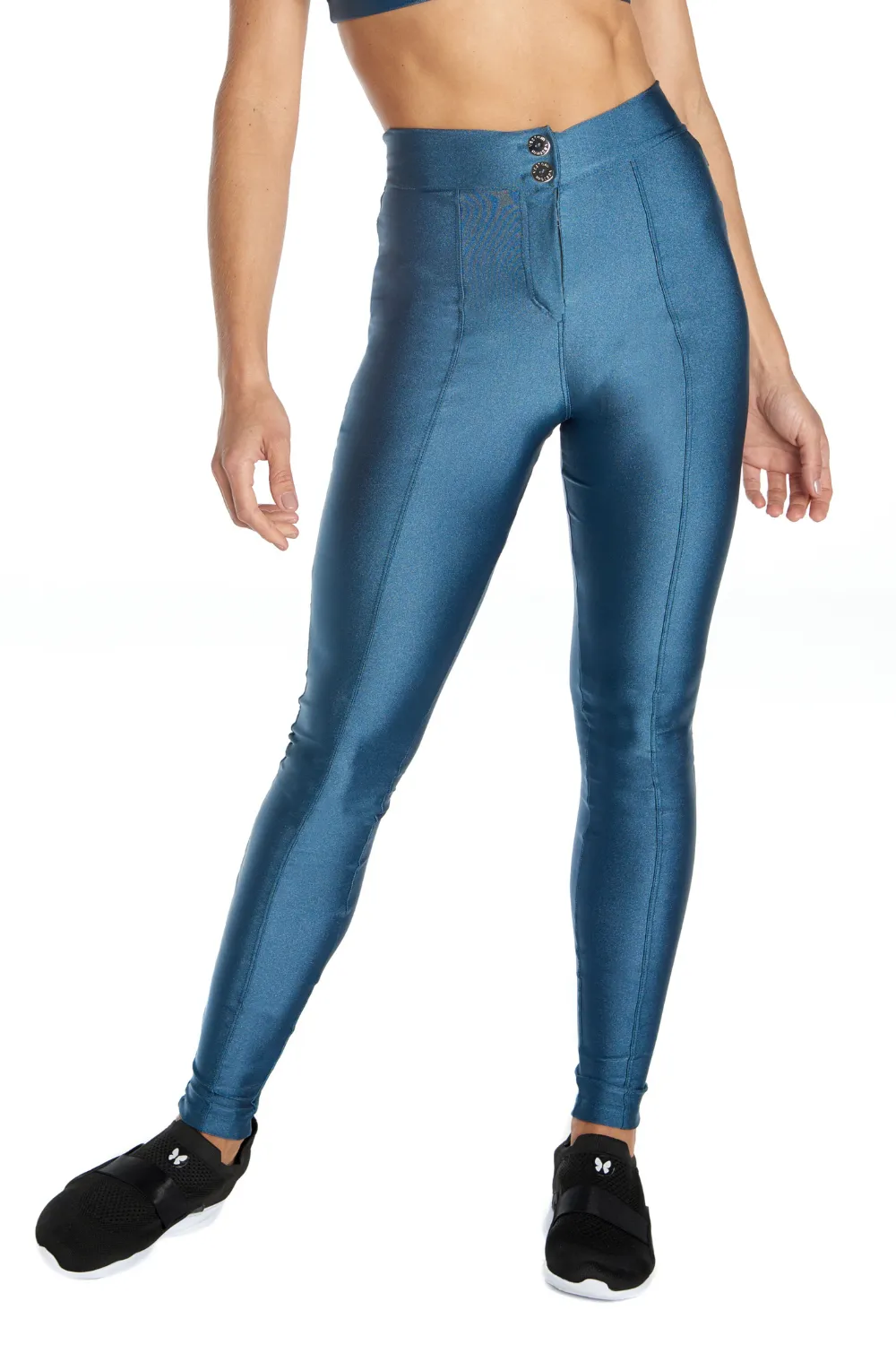 Galaxy Glossy Shiny Blue Legging