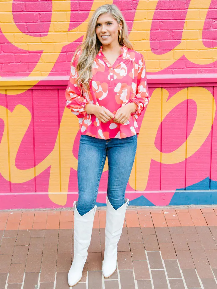 GIANNA TOP | SPOT ON PINK MICHELLE MCDOWELL