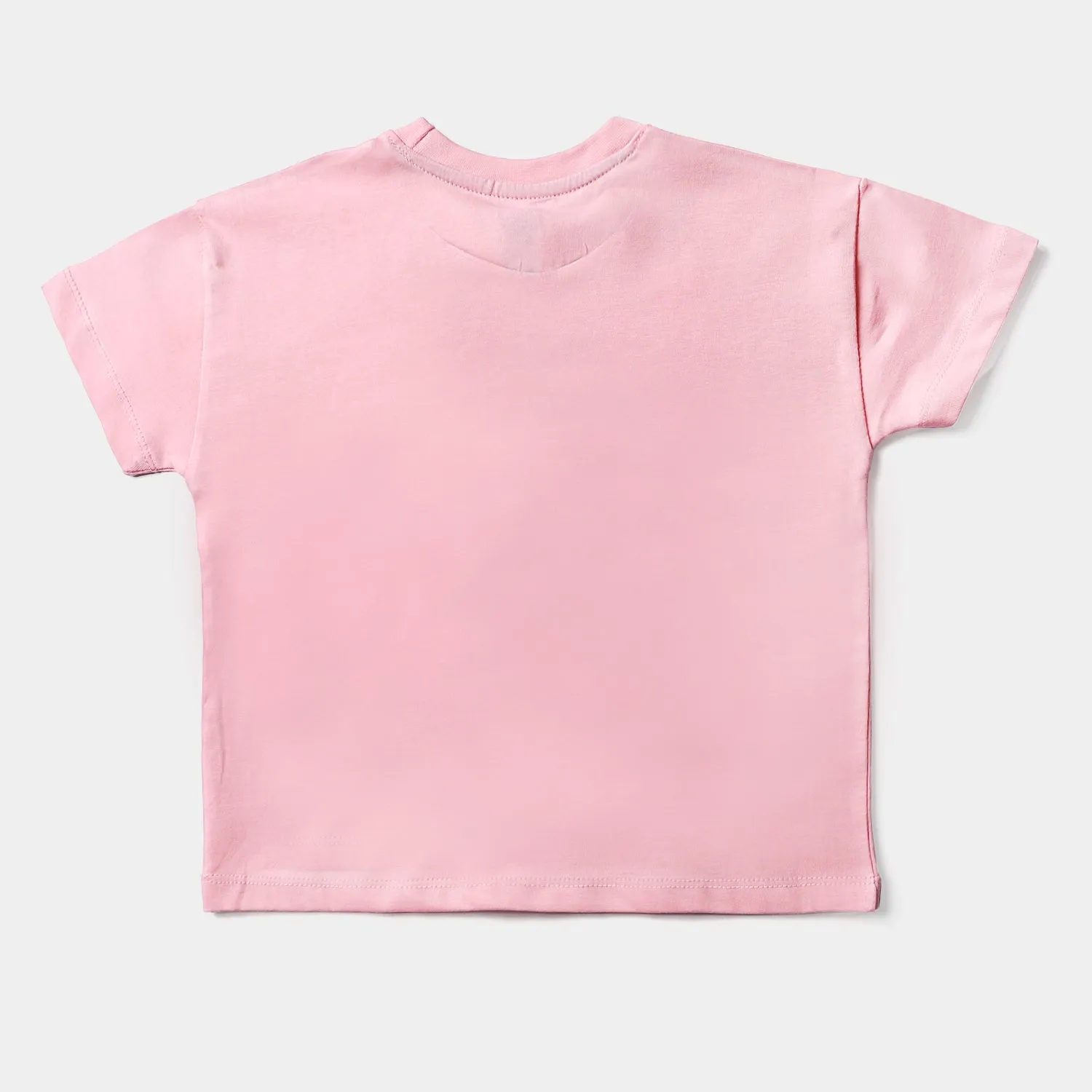 Girls Cotton Jersey T-Shirt H/S Heart-C.Pink