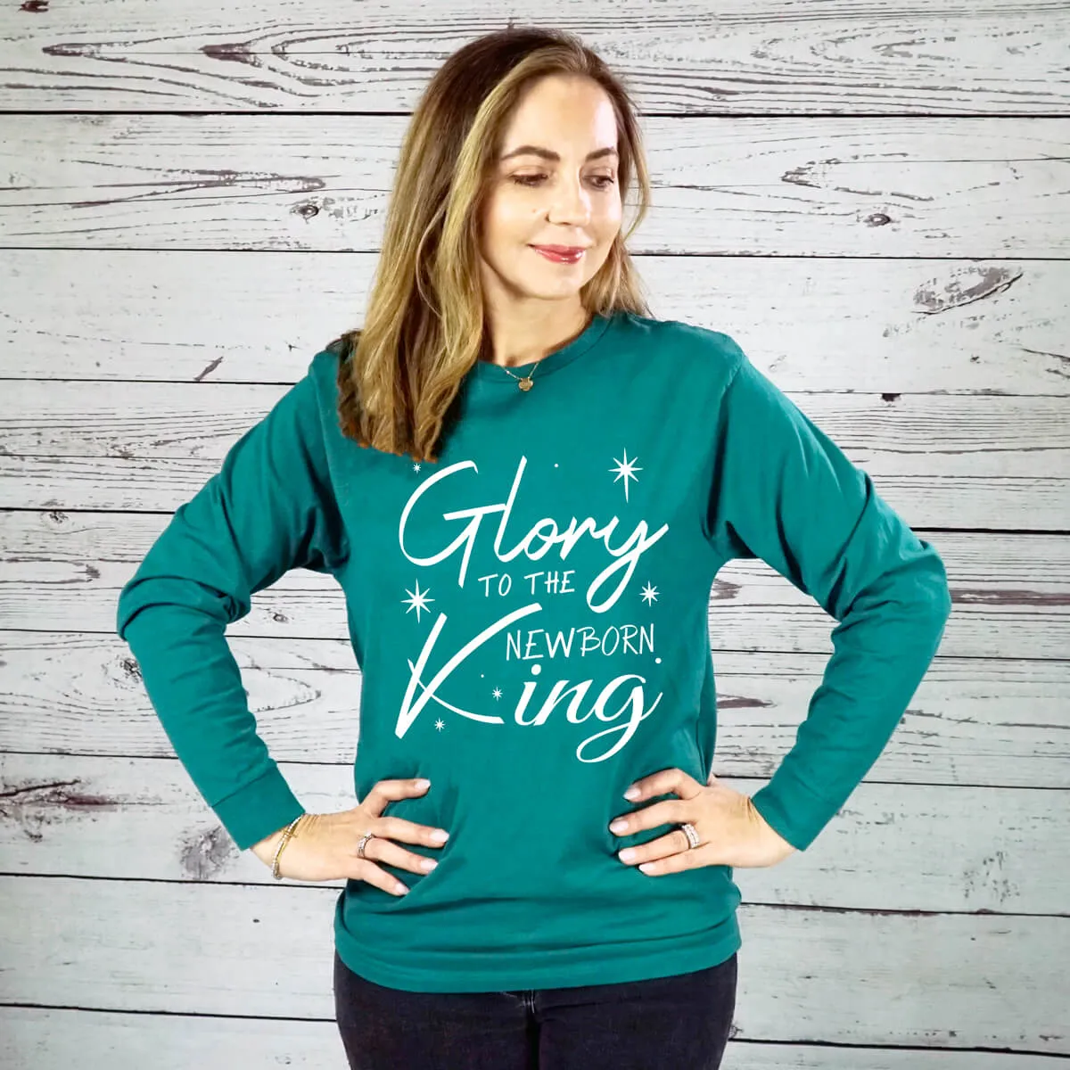 Glory To The Newborn King Unisex Long Sleeve T Shirt