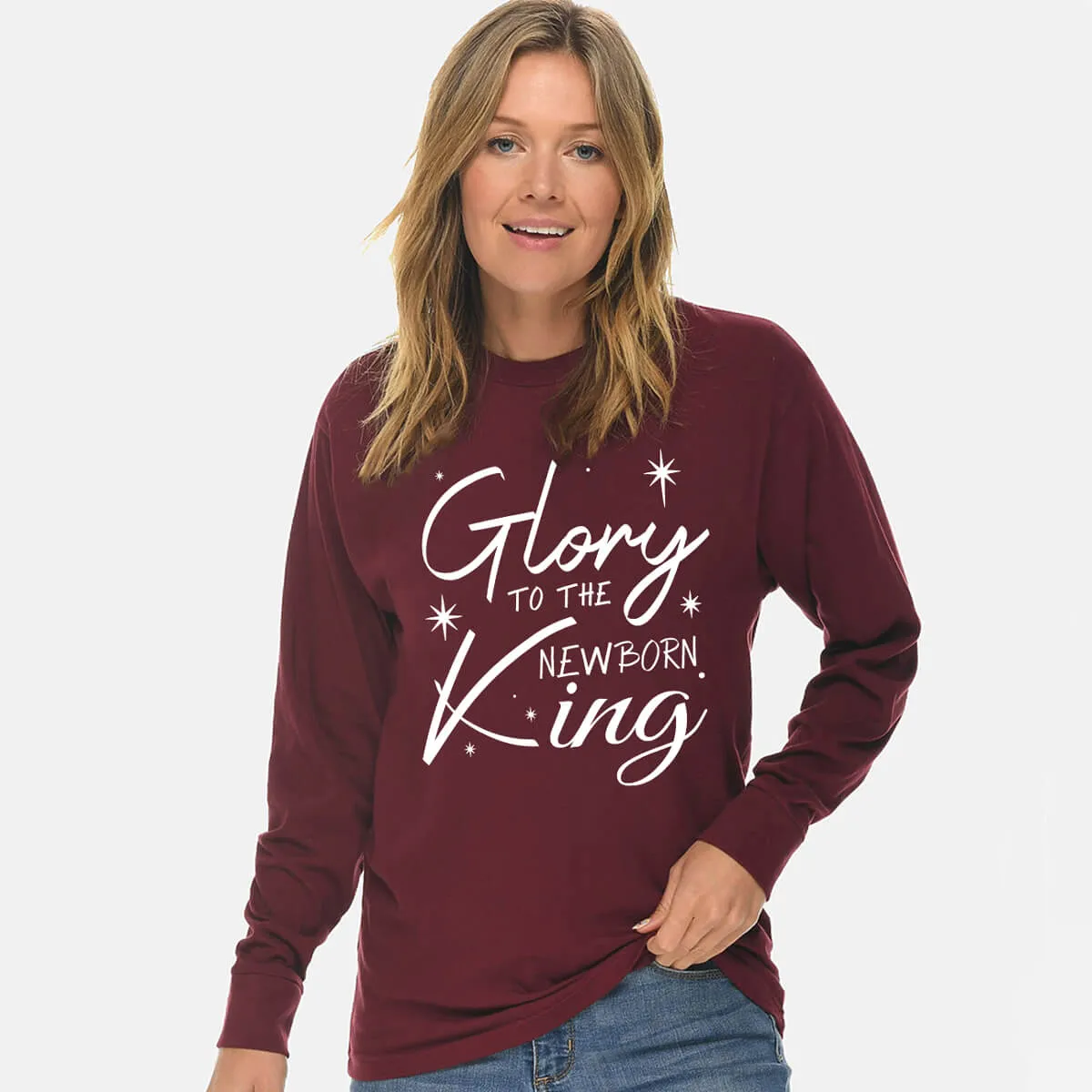 Glory To The Newborn King Unisex Long Sleeve T Shirt