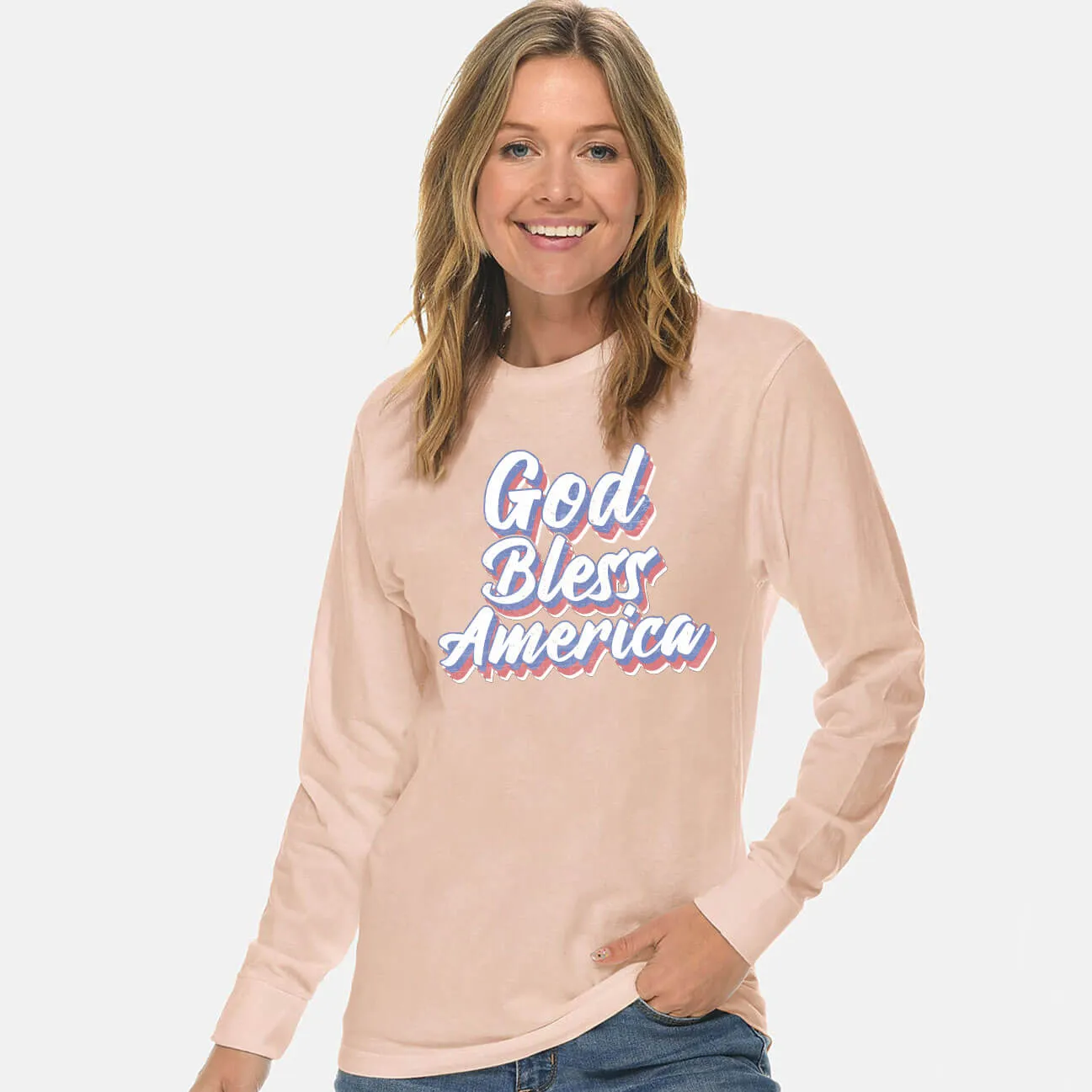 God Bless America Unisex Long Sleeve T Shirt