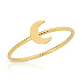 Gold Crescent Moon Ring