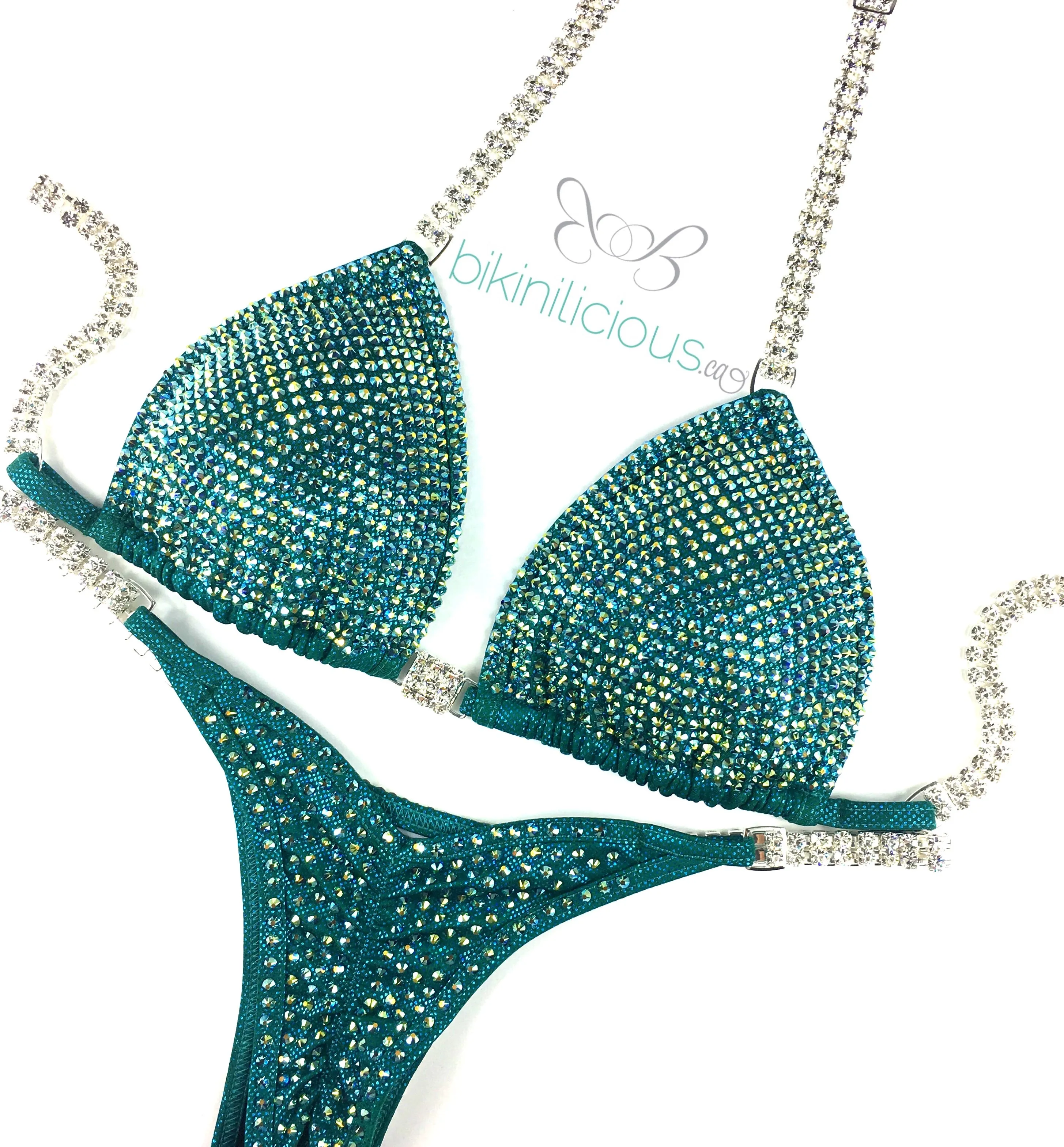 Green Shimmer Competition Bikini Rental