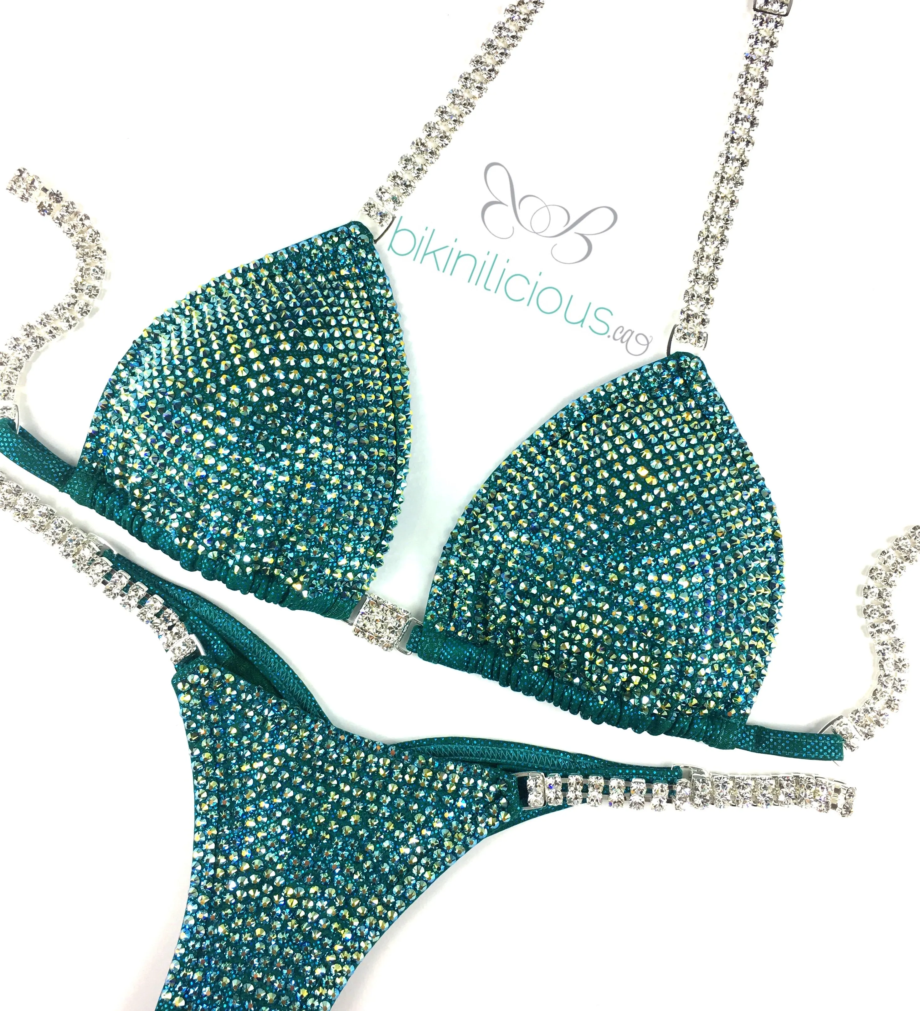 Green Shimmer Competition Bikini Rental