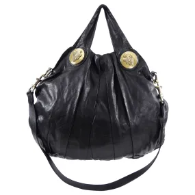 Gucci Black Leather Hysteria Hobo Two-Way Bag