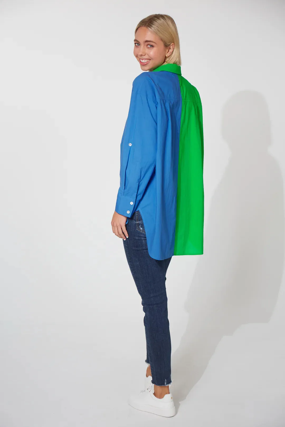 HAVEN Montrose Shirt One Size EVERGREEN/COBALT