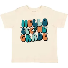 Hello Second Grade Short Sleeve Kids Shirt