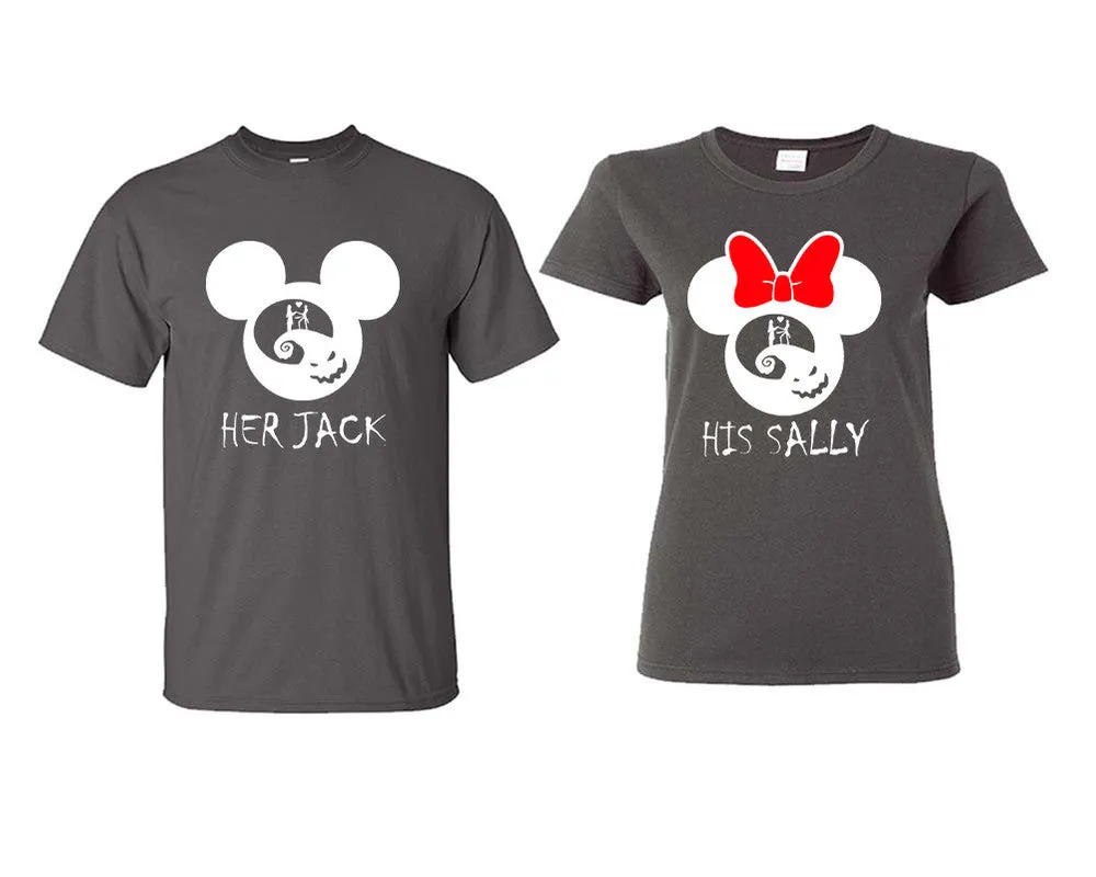 Her Jack His Sally Couple Matching T Shirts