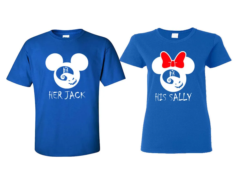 Her Jack His Sally Couple Matching T Shirts