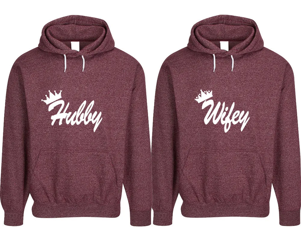 Hubby Wifey Couple Matching Speckle Hoodies