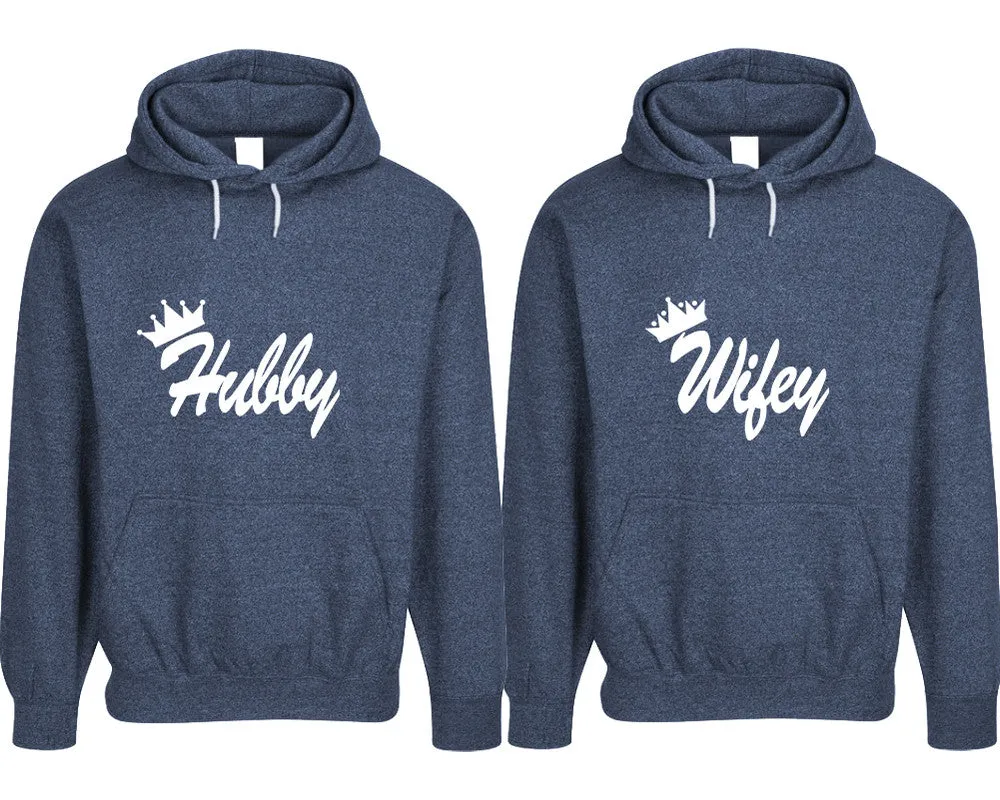 Hubby Wifey Couple Matching Speckle Hoodies