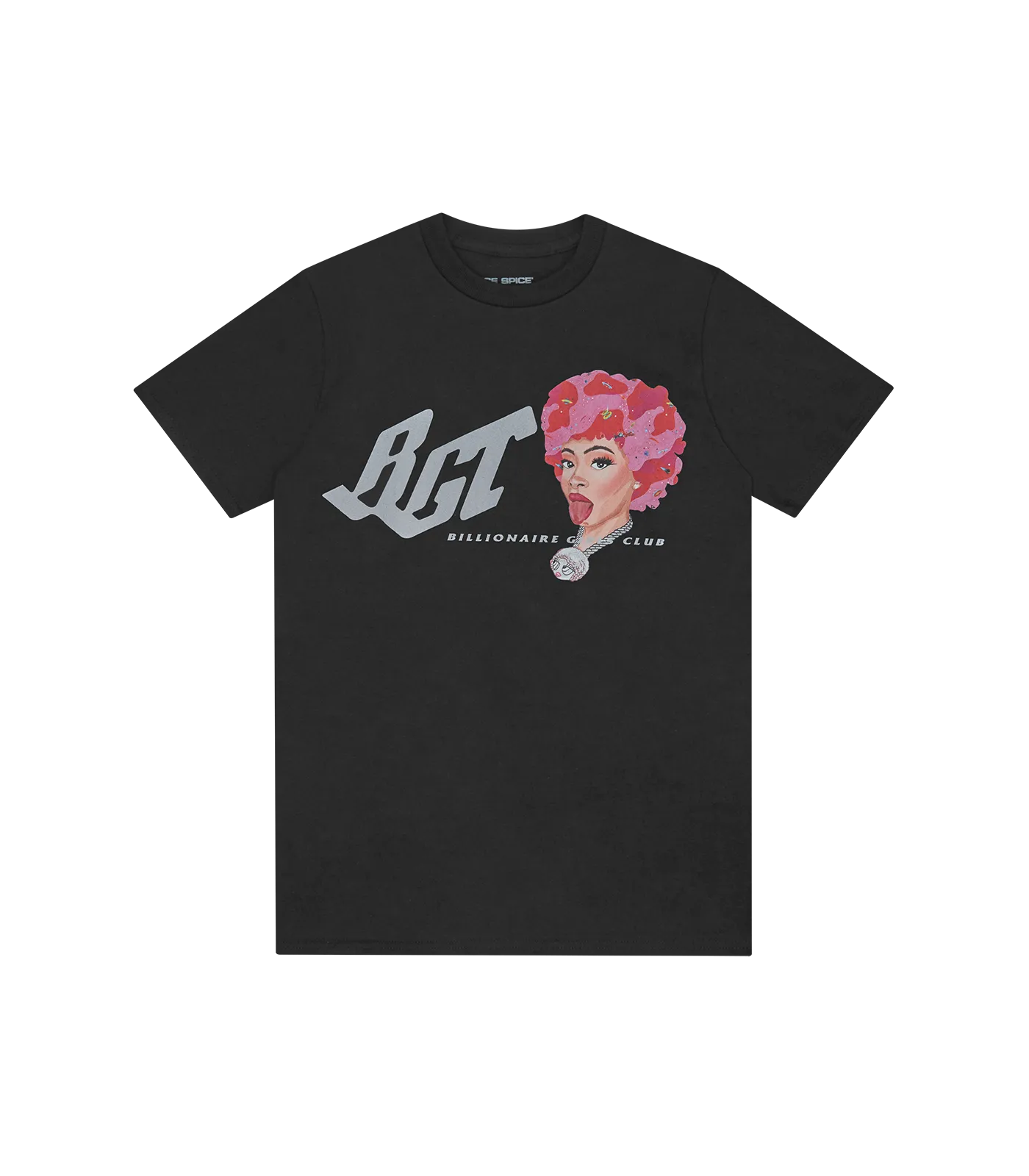 ICE SPICE X BBC PINK HAIR ICE T-SHIRT - BLACK