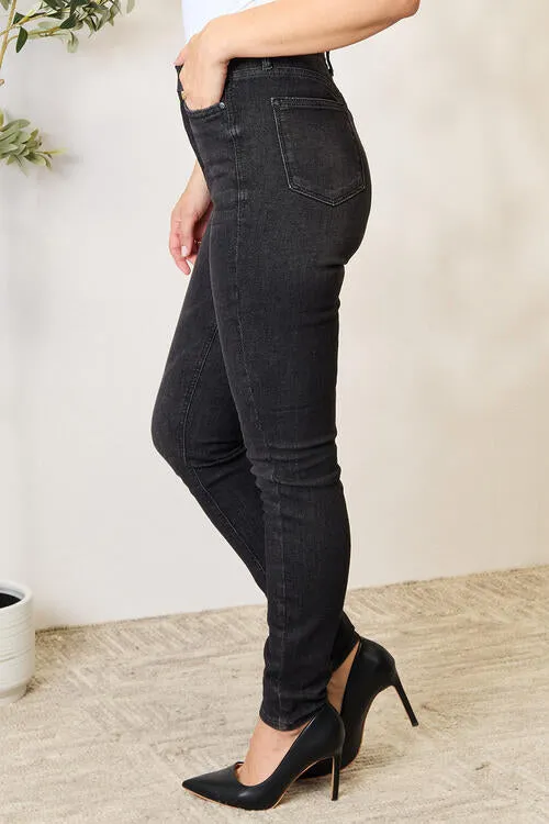 Judy Blue Tummy Control High Waist Denim Jeans in Black