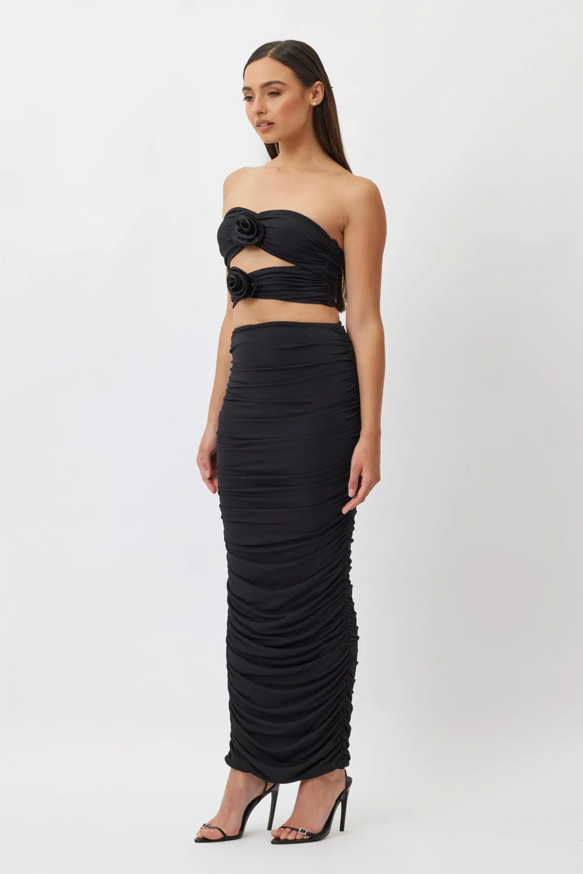 Julie Ruched Crop Top