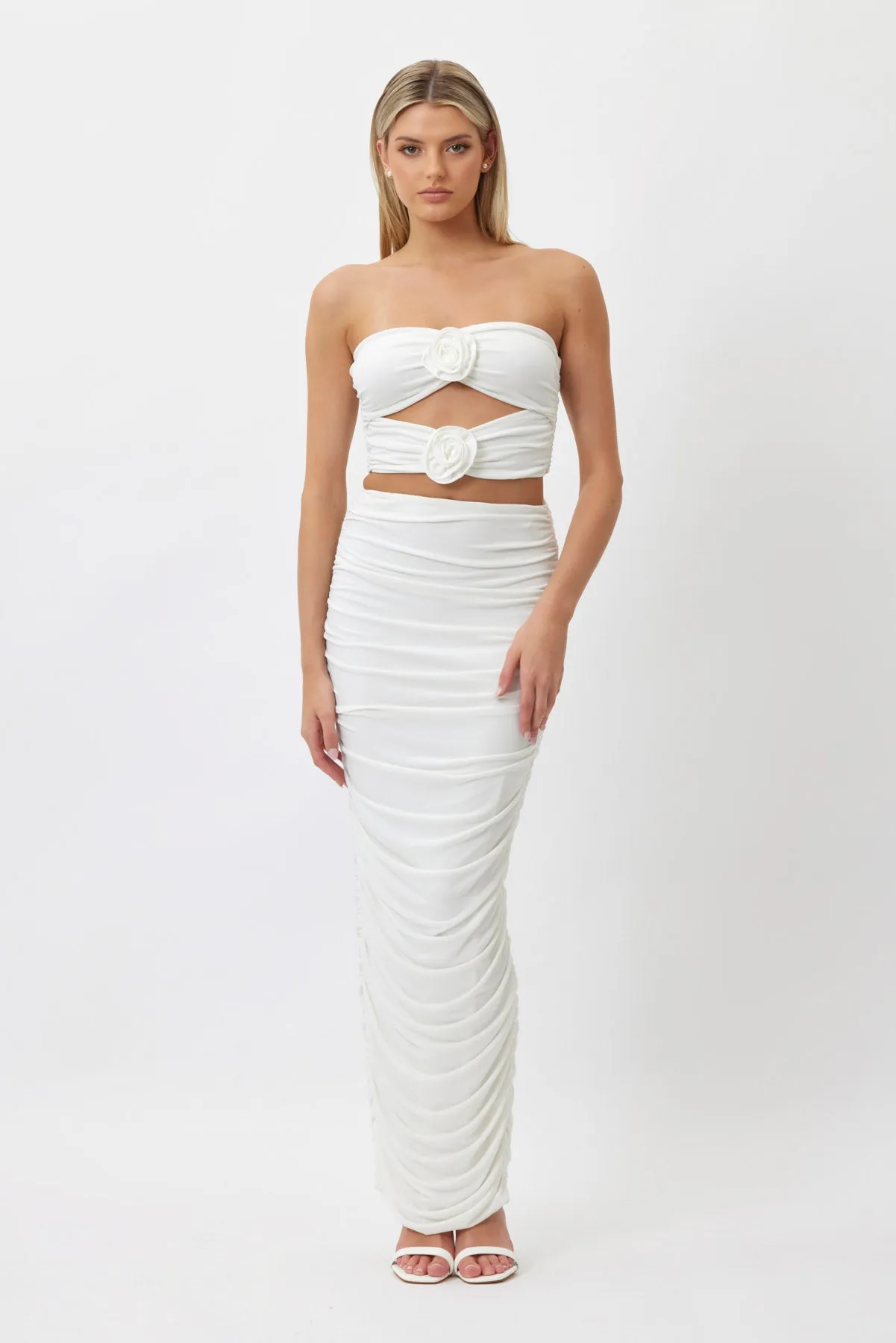 Julie Ruched Crop Top