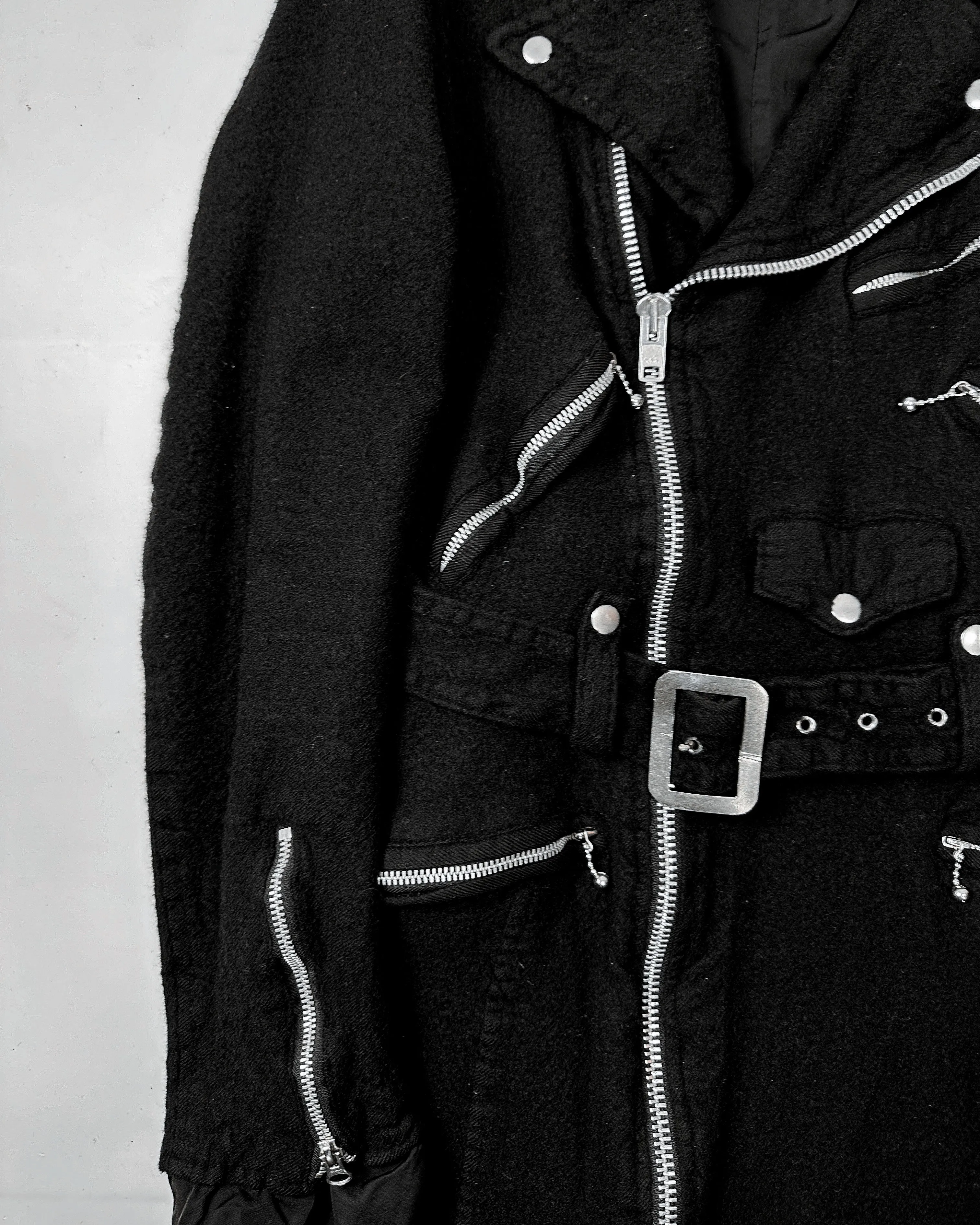 Junya Watanabe Wool Bondage Black Coat A/W 2007