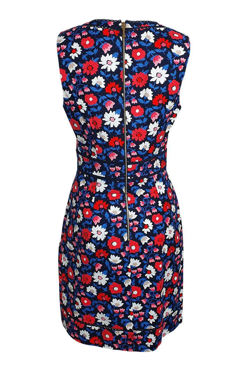 KATE SPADE New York Blue Floral Print Daisy Jacquard Sheath Dress (US 4 | UK 08)