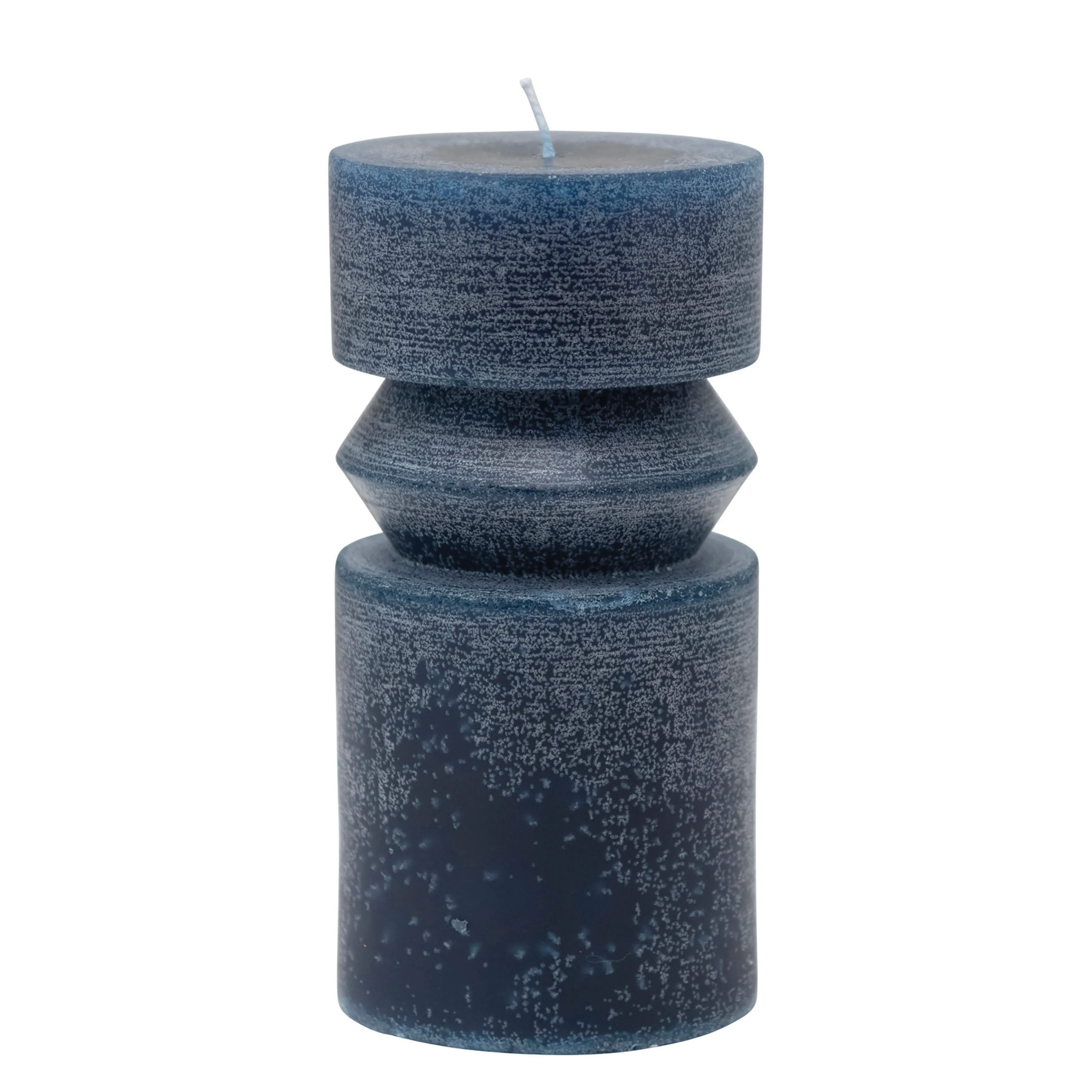 Large Navy Geometric Candle