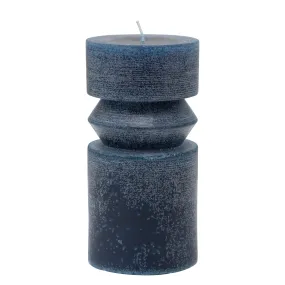 Large Navy Geometric Candle