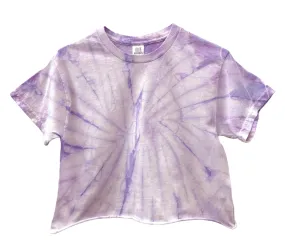 Lavender Tie-Dye Cropped Unisex Tee