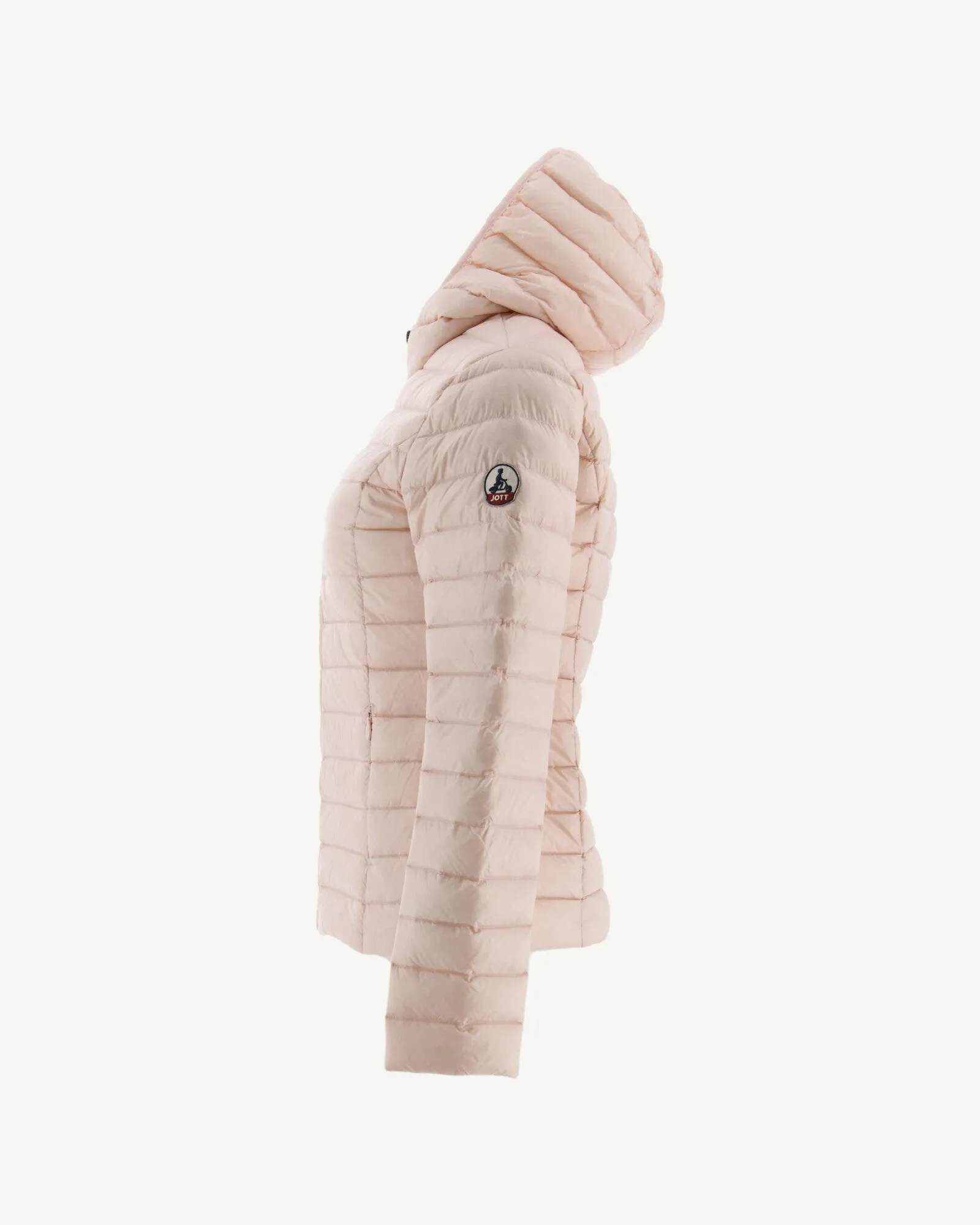 Lightweight hooded down jacket Soft pink Cloe