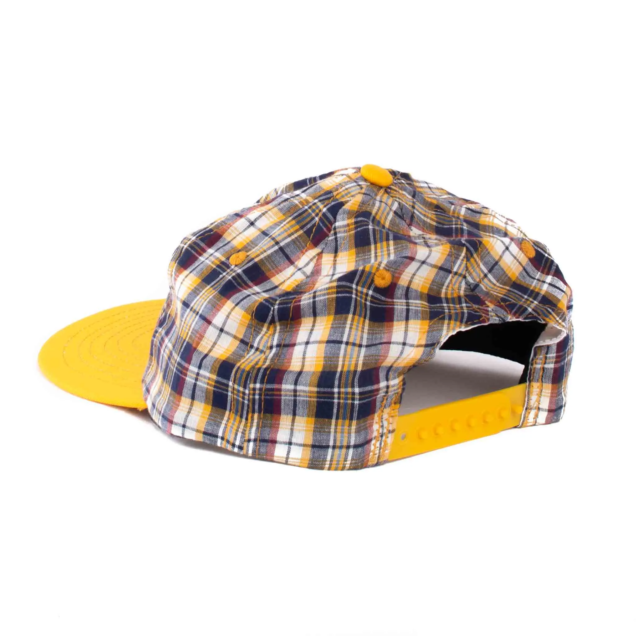 Lite Year Madras Plaid Six Panel Cap Yellow Check